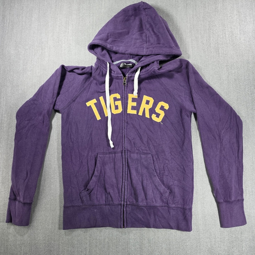 Tailgate Hoodie‎ Womens Medium Purple Tigers Full Zip Sweatshirt Collegiate